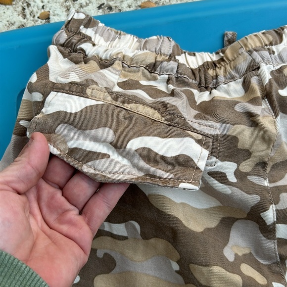 Love Tree Elastic Waist Pull On Camouflage Camo Shorts Tan Brown Sz Medium - Picture 6 of 6